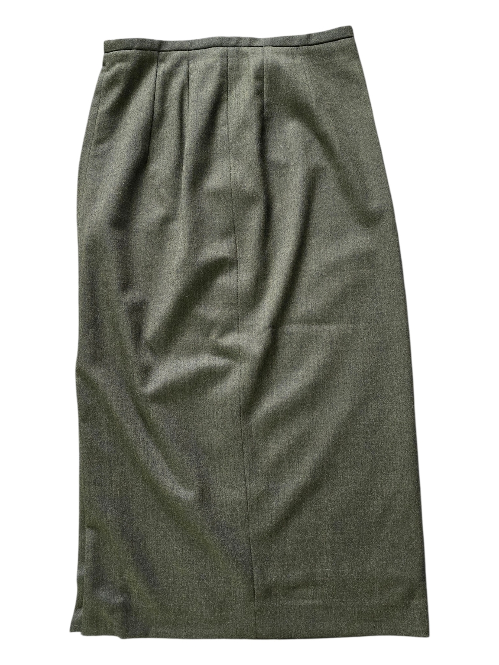 Michael Kors Stretch Wool Olive Green Pencil Skirt